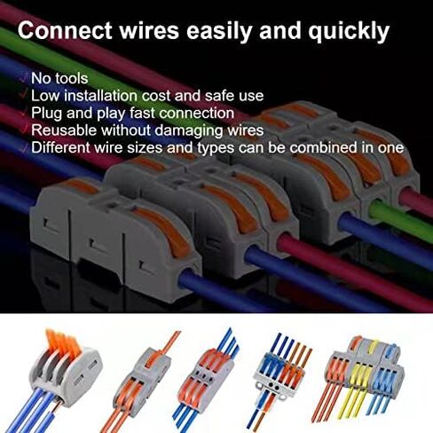 موصلات صامولة سلك الرافعة، وصلات الدائرة المضمنة، موصل كابل الأسلاك السريع، كتلة طرفية للموصل (3 في 6 خارج) in Kuwait