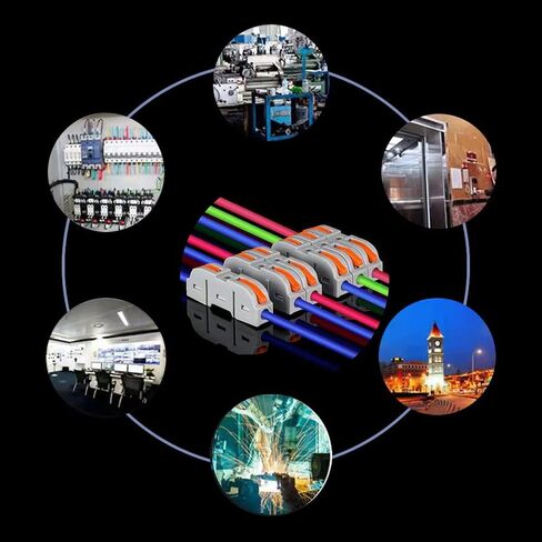 موصلات صامولة سلك الرافعة، وصلات الدائرة المضمنة، موصل كابل الأسلاك السريع، كتلة طرفية للموصل (3 في 6 خارج) in Kuwait