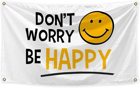 EdWaL Don't Worry Be Happy Fun Smiley Face Tapestry 3X5 Feet Art DecorationTapestry Suitable for Home Decoration Bedroom Living Room Outdoor in Saudi Arabia