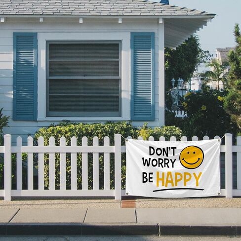 EdWaL Don't Worry Be Happy Fun Smiley Face Tapestry 3X5 Feet Art DecorationTapestry Suitable for Home Decoration Bedroom Living Room Outdoor in Saudi Arabia