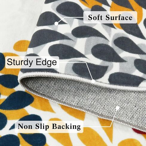 Washable Entryway Rugs Indoor - 2x3 Small Non-Slip Kitchen Rugs for Bedroom Botanical Print Floor Doormat for Bathroom Laundry Room Living Room Kids Room Multi Color in Saudi Arabia