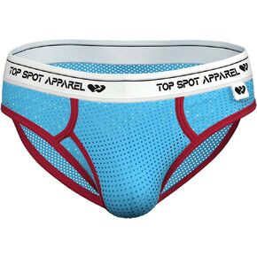 Top Spot Apparel Men's Classic Mesh Briefs Breathable See Through Sexy Underwear