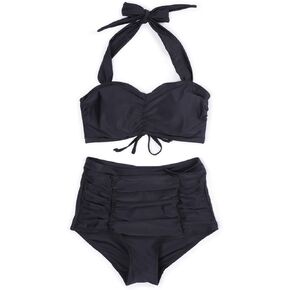 CHERRY CAT Vintage Polka High Waisted Bathing Suits Bikini Swimsuit for Women