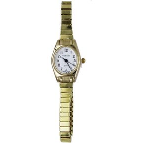 wincci Ladies Classic Oval Case Silver Tone Stretch Band Watch