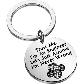 LQRI Funny Engineer Gift Engineering Gift Trust Me I'm An Engineer Keychain Graduation Gift