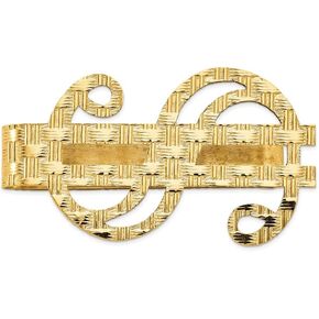 Diamond2Deal 14k Yellow Gold Polished Dollar Sign Money Clip for Men