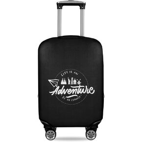 KENOBEE Travel Luggage Cover Suitcase Protector, Washable Dust Proof Anti-Scratch Elastic Thickened Spandex Protective Baggage Case Fits 19-21 inch Suitcase