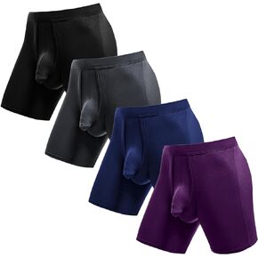 Zoelizece Dual Pouch Mens underwear Elephant Trunk Boxer Briefs Lifting Athletic Supporter