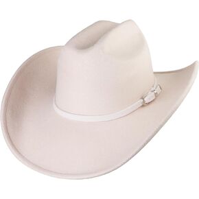 MGupzao Cowboy Hat for Men Women - Western Cowboy Hat Felt Wide Brim Cowgirl Hats for Travel, Fishing, Camping, Biking