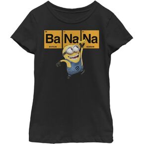Despicable Me Girls Minions Periodic Banana Eater Girls Short Sleeve Tee ShirtT-Shirt