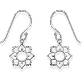 Boma Jewelry Sterling Silver Lotus Dangle Earrings