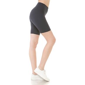 Leggings Depot High Waist Active Yoga Shorts for Women 10"/8"/6" Inseam - Fitness Workout Gym Compression Summer Shorts