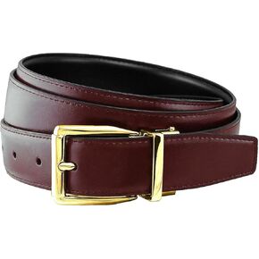 Reversible Belt Genuine Leather Dress Casual Belt 1-1/8"(30mm) Wide, Assembled in the U.S.