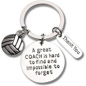 Infinity Collection Volleyball Coach Keychain, Coach Gifts, Stainless Steel Coach Key chain