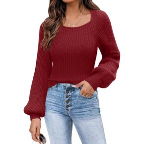 سترة DOROSE النسائية بأكمام طويلة ورقبة مربعة كاجوال منسوجة in Kuwait