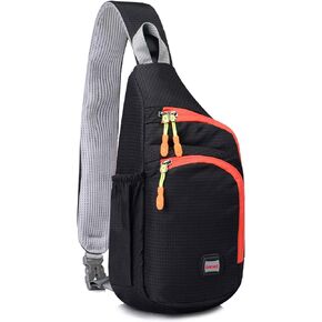 Lecxci Sling Bag Waterproof Sling Backpack Lightweight Crossbody Chest Bag Daypack Hiking Travel for Women Men