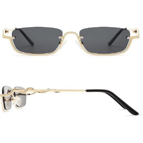 Y2K Snake Sunglasses for Women Men Narrow Rectangular 90s Glasses Sunnies AP3649