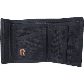 Nylon Ballistic Bifold Wallet Black Made in USA. 12BN-BLK