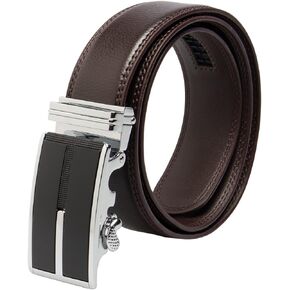 DG Hill Belt for Men - Designer Genuine Leather Casual Canvas Web - Belt Sliding Ratchet Auto Buckle Holeless in Kuwait