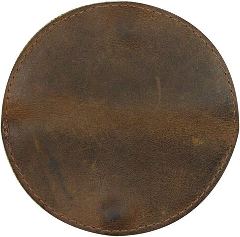 Hide & Drink Rustic Leather Moon Coin Case Handmade Bourbon Brown in Saudi Arabia