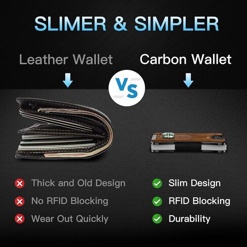 Metal Wallet for Men, Ergonomics Design Money Clip Wallet, Easily Removable Cards, Minimalist Slim Wallet with RFID Blocking, Holds 16 Cards in Saudi Arabia