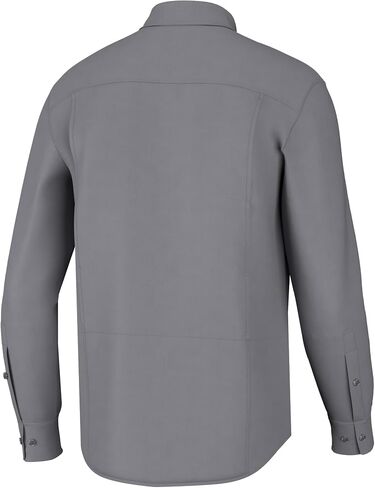HUK Men's Back Draft Solid Long Sleeve Button, Vented Fishing Shirt in Saudi Arabia