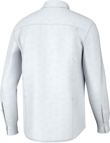 HUK Men's Back Draft Solid Long Sleeve Button, Vented Fishing Shirt in Saudi Arabia