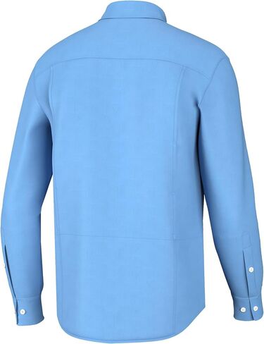 HUK Men's Back Draft Solid Long Sleeve Button, Vented Fishing Shirt in Saudi Arabia