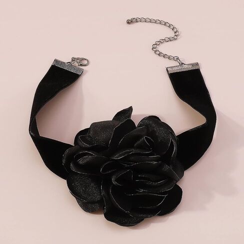 YANCHUN Flower Choker Necklace Summer Beach Choker for Women Girls Black Flower Necklace in Saudi Arabia