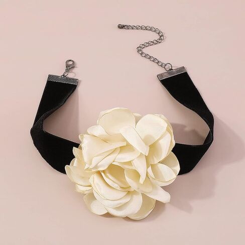 YANCHUN Flower Choker Necklace Summer Beach Choker for Women Girls Black Flower Necklace in Saudi Arabia