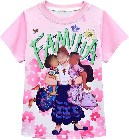 تيشيرت كاجوال صيفي للفتيات جرافيك الأميرة تي شيرت بلوفر علوي تي شيرت جديد in Kuwait