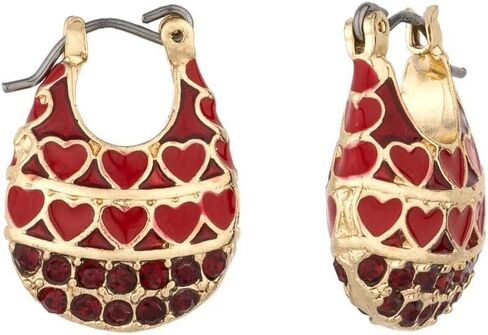 MADISON TYLER Valentines Day Hoop Red Heart Earrings for Women | Pave Red Heart | Rhinestone Small | Exquisite Jewelry for Her | Couples Gifts Valentine's Day in Saudi Arabia