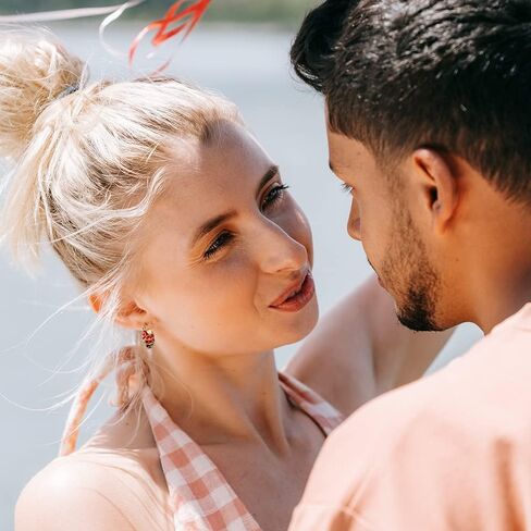 MADISON TYLER Valentines Day Hoop Red Heart Earrings for Women | Pave Red Heart | Rhinestone Small | Exquisite Jewelry for Her | Couples Gifts Valentine's Day in Saudi Arabia