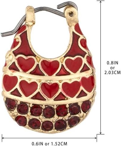 MADISON TYLER Valentines Day Hoop Red Heart Earrings for Women | Pave Red Heart | Rhinestone Small | Exquisite Jewelry for Her | Couples Gifts Valentine's Day in Saudi Arabia