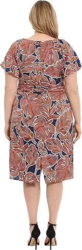 Maggy London Women's Floral Printed V-Neck Empire Waist Midi Dress in Saudi Arabia