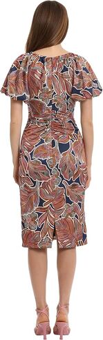 Maggy London Women's Floral Printed V-Neck Empire Waist Midi Dress in Saudi Arabia