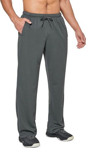 فيدوسينغ سروال رياضي للرجال خفيف الوزن شبكي مفتوح من الأسفل بقصة فضفاضة للتمارين الرياضية مع جيوب in Kuwait