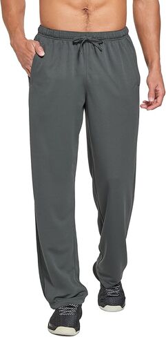 فيدوسينغ سروال رياضي للرجال خفيف الوزن شبكي مفتوح من الأسفل بقصة فضفاضة للتمارين الرياضية مع جيوب in Kuwait