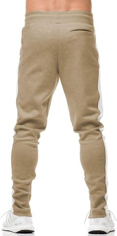 Susclude بنطال رياضة رياضي برباط للرجال مناسب للياقة البدنية وتمارين الجري والركض مع جيوب بسحاب in Kuwait