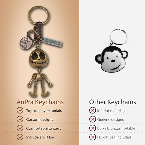 AuPra الجمجمة المفاتيح الهدايا النساء والرجال الجلود مخيف KeyRings المنزل مفاتيح الباب حامل فتاة وفتى Helloween الحاضر in Saudi Arabia