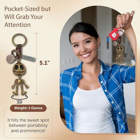 AuPra الجمجمة المفاتيح الهدايا النساء والرجال الجلود مخيف KeyRings المنزل مفاتيح الباب حامل فتاة وفتى Helloween الحاضر in Saudi Arabia