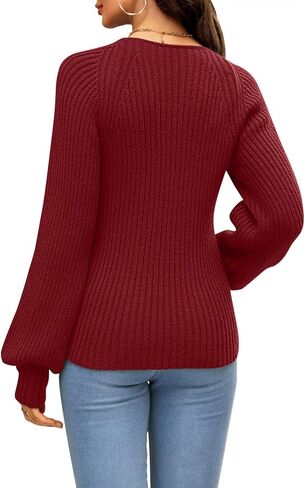 سترة DOROSE النسائية بأكمام طويلة ورقبة مربعة كاجوال منسوجة in Kuwait