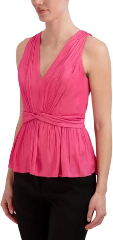 BCBGMAXAZRIA Women's V Sleeveless Twist Front Neck Top in Saudi Arabia