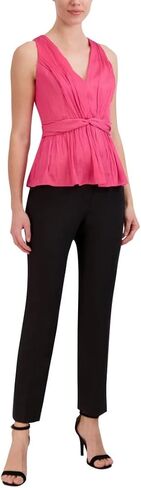 BCBGMAXAZRIA Women's V Sleeveless Twist Front Neck Top in Saudi Arabia
