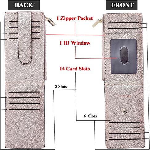 حافظة بطاقات Chelmon Bifold متعددة ومحفظة جيب أمامية رفيعة بتقنية RFID in Kuwait