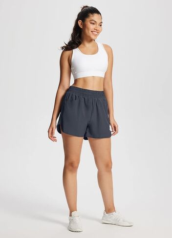 BALEAF Women's 3" Running Athletic Shorts Quick Dry Lightweight Gym Workout Shorts with Pockets in Saudi Arabia