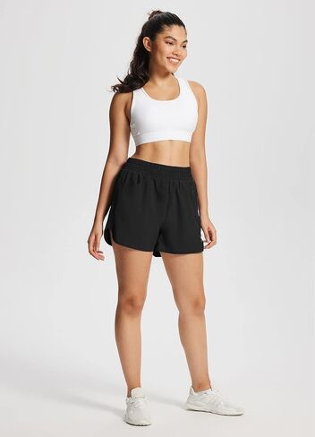 BALEAF Women's 3" Running Athletic Shorts Quick Dry Lightweight Gym Workout Shorts with Pockets in Saudi Arabia