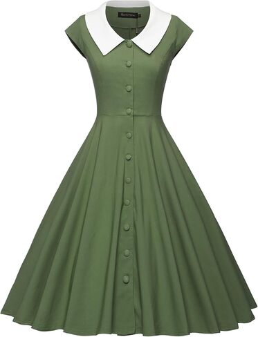 فستان من ثوب Townown Vintage Dresses مناسب ومتوهج، فستان كوكتيل مع جيوب in Saudi Arabia