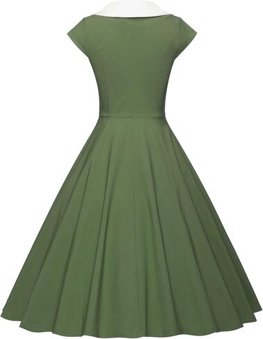 فستان من ثوب Townown Vintage Dresses مناسب ومتوهج، فستان كوكتيل مع جيوب in Saudi Arabia