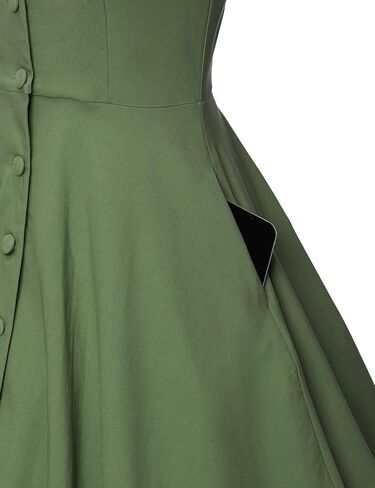فستان من ثوب Townown Vintage Dresses مناسب ومتوهج، فستان كوكتيل مع جيوب in Saudi Arabia